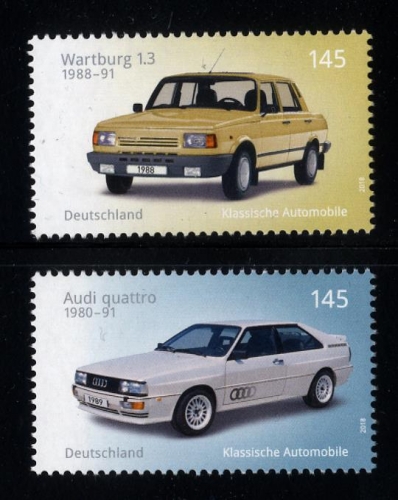 Bund, Michel Nr. 3367-3368 postfrisch - Audi quattro und Wartburg 1.3