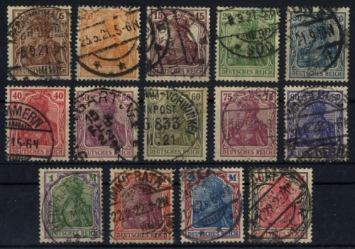 Deutsches Reich, Michel Nr. 140-153 gestempelt - Germania