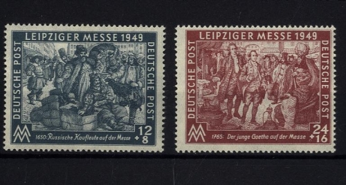 SBZ, Michel Nr. 240-241 postfrisch - Leipziger Messer 1949