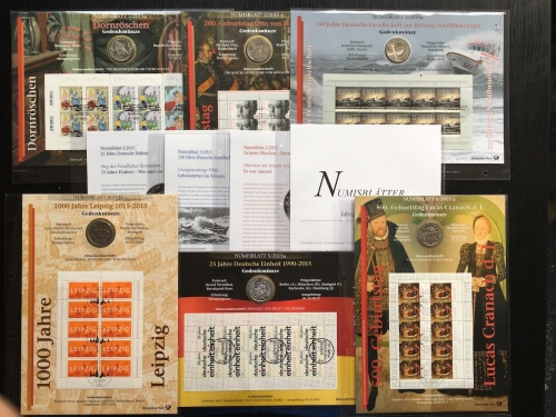 NUMISBLÄTTER Jahrgang 2015 komplett NUMISBLATT 1/15-6/15 + Beschreibung
