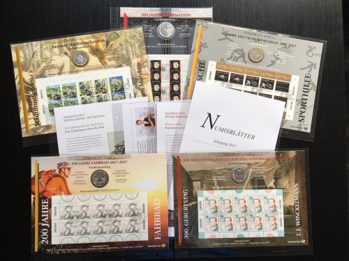 NUMISBLÄTTER Jahrgang 2017 komplett NUMISBLATT 1/17-5/17 + Beschreibung
