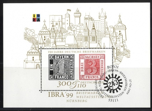 Bund, Block 46 gestempelt ESST BONN - IBRA 1999