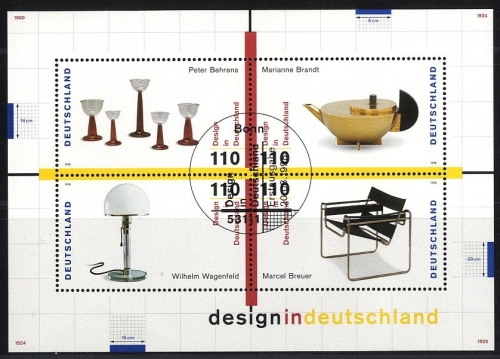 Bund, Block 45 gestempelt ESST BONN - Design in Deutschland