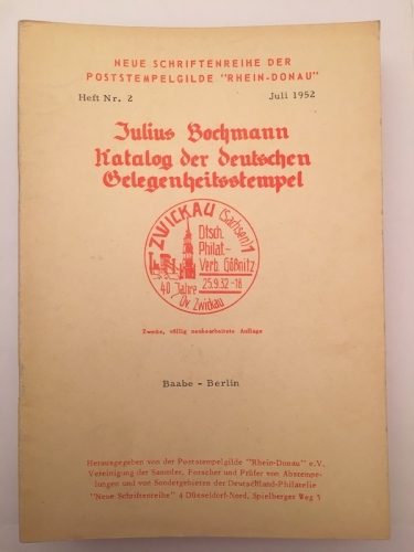 Bochmann Kataloge der deutschen Gelegenheitsstempel Poststempelgilde Heft Nr. 2