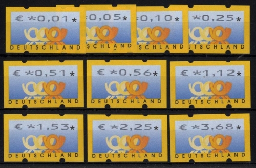 Bund, ATM 4.1 TS1 / VS1 Automatenmarken 2002 postfrisch