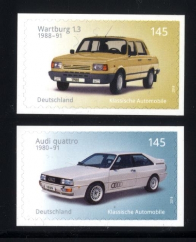 Bund, Michel Nr. 3378-3379 postfrisch - Audi quattro + Wartburg - selbstklebend