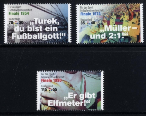 Bund, Michel Nr. 3380-3382 postfrisch - Sporthilfe: Legendäre Fußballspiele