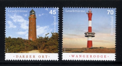 Bund, Michel Nr. 3391-3392 postfrisch - Leuchttürme: Darßer Ort + Wangerooge