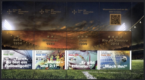 Bund H-Blatt 52 - 3380-3382 Zusammendruck postfrisch - Fußball aus MH 109