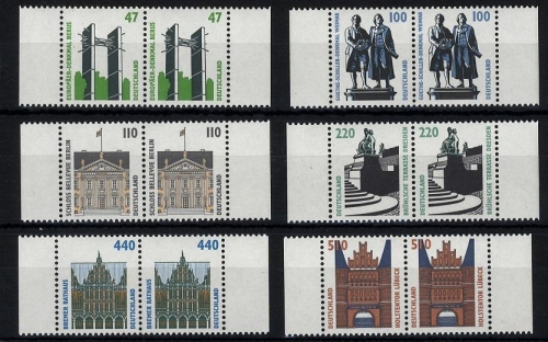BRD / Bund MiNr. 1932, 1934-1938 postfrisch waagerechte Paare