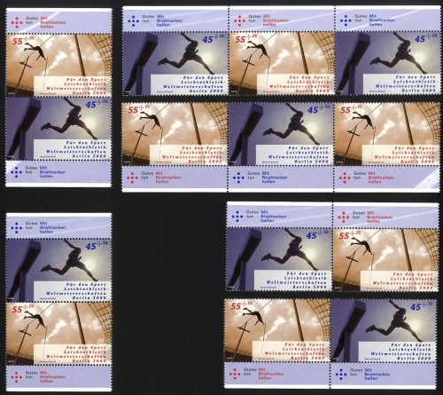 Bund 2727+2729, W115-118 + S57-58 alle Zusammendrucke MH 80 postfrisch