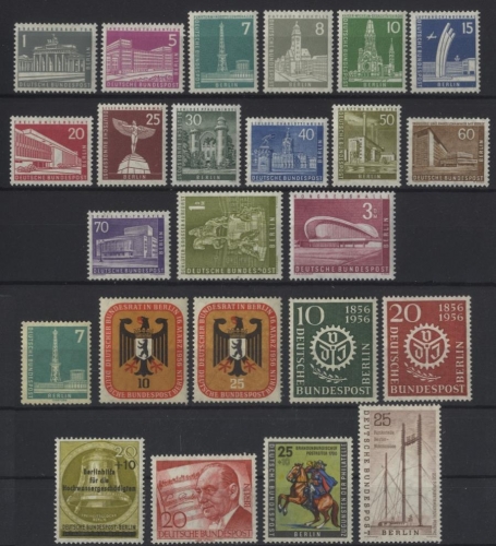 Berlin, Jahrgang 1956 postfrisch komplett, Nr. 135-158