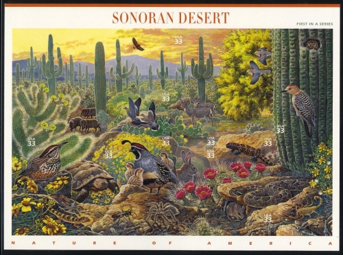 USA Nr. 3100-3109 Folienbogen postfrisch 1999 - Sonoran Desert Naturlandschaften