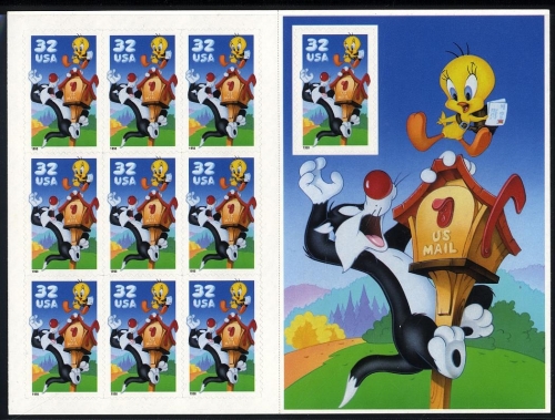 USA 1998 - MiNr. 2950 postfrisch - Folienbogen - Comic Tweety & Sylvester