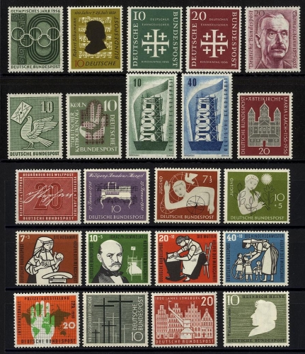 Bund Jahrgang 1956 postfrisch komplett