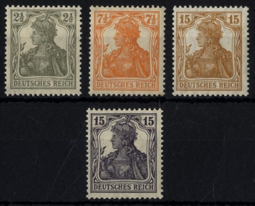 Deutsches Reich, Michel Nr. 98-100, 101 postfrisch