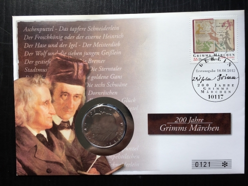 10 Euro Deutschland 2012 - Brüder Grimms Märchen in Numisbrief