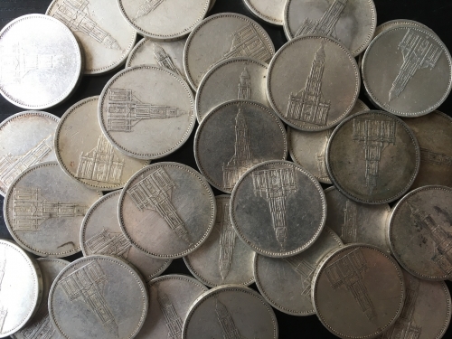 10 x 5 RM Reichsmark Garnisonskirche ohne Datum Investorenpaket Silber