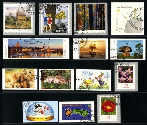 BUND Deutschland 2014 selbstklebende Briefmarken gestempelt ESST komplett