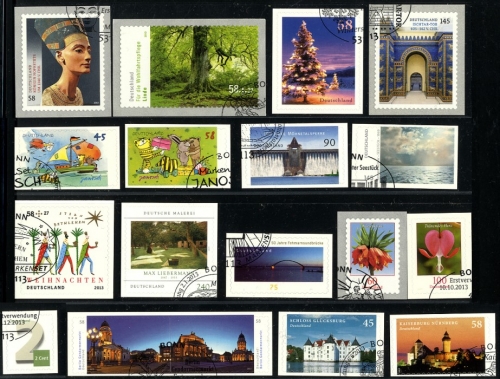 BUND Deutschland 2013 selbstklebende Briefmarken gestempelt ESST komplett