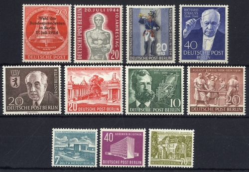 Berlin, Jahrgang 1954 postfrisch komplett, Nr. 115-125