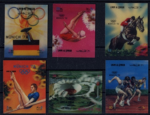 Umm al Kaiwain 1972 - Olympiade München - 587-92 postfrisch Hologramm 3D