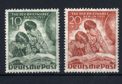Berlin, Michel Nr. 80-81 postfrisch - Tag der Briefmarke 1951