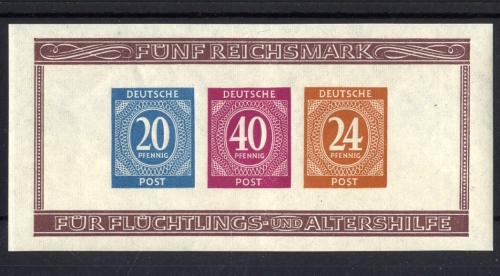 Alliierte Besetzung, Gemeinschaftsausgaben Block 12 B postfrisch