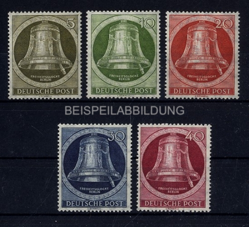 Berlin, Michel Nr. 82-86 postfrisch - Glocke Klöppel rechts
