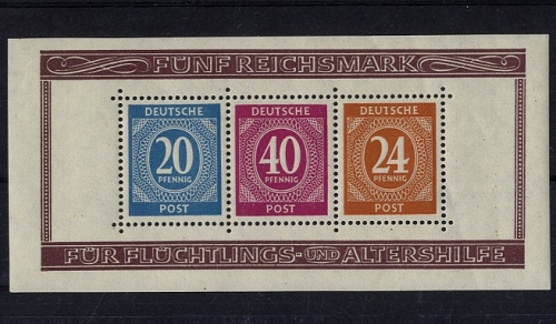 Alliierte Besetzung, Gemeinschaftsausgaben Block 12 A postfrisch