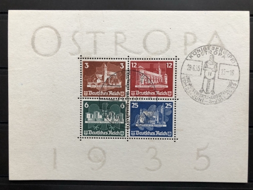 Deutsches Reich, Block 3 gestempelt - OSTROPA 1935 - Attest Schlegel BPP