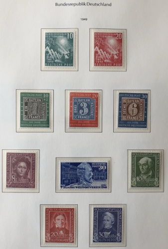 BRD / BUND 1949-1959 ungebrauchte Sammlung inkl. POSTHORN komplett!