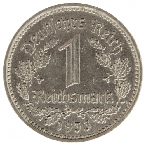Deutsches Reich, 1 Mark 1933 G, Jäger 354