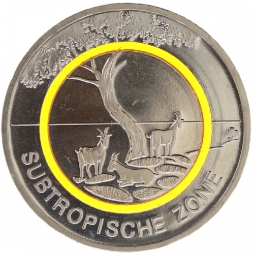 5 EURO 2018 F - Stuttgart - Subtropische Zone - bankfrisch aus Rolle
