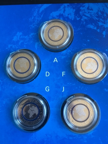 5 x 5 EURO 2016 ADFGJ - Blauer Planet Erde - im Folder