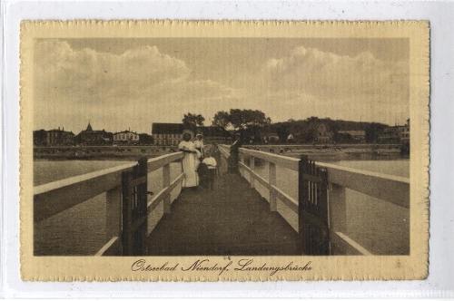 AK Ostseebad NIENDORF Landungsbrücke - gelaufen 1909