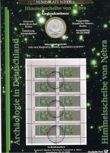 BUND Numisblatt 5/2008 - 10 EURO - Himmelsscheibe von Nebra
