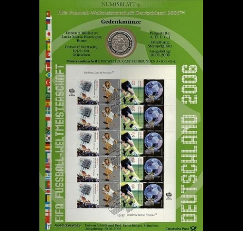 BUND Numisblatt WM/2005 - FIFA Fußball-WM Deutschland 2006 - 3. Ausgabe 2005