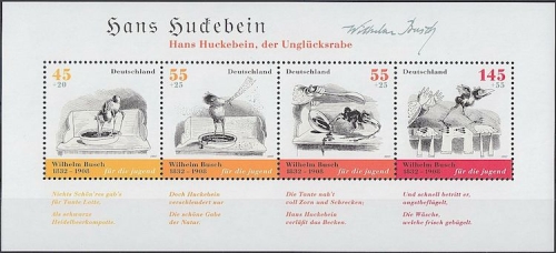 Bund, Block 71 postfrisch - 175. Geburtstag Wilhelm Busch