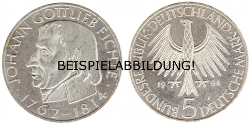 BRD, 5 DM 1964 J, Johann Gottlieb Fichte, Jäger 393, vz