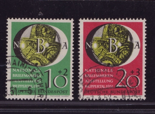 Bund, Michel Nr. 141-142 gestempelt , geprüft Schlegel BPP