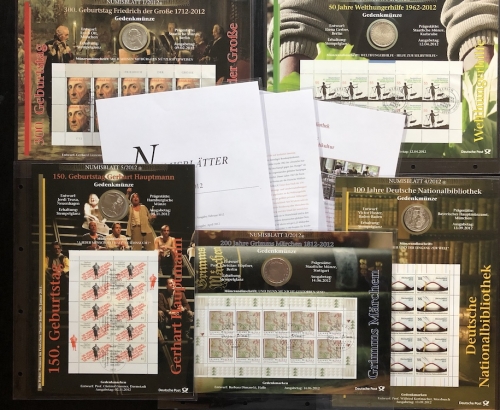 NUMISBLÄTTER Jahrgang 2012 komplett NUMISBLATT 1/12 - 5/12 + Beschreibung