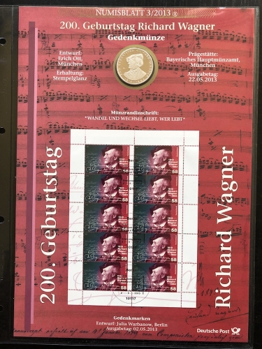 Numisblatt 3/2013 - 10 EURO - 200. Geburtstag Richard Wagner