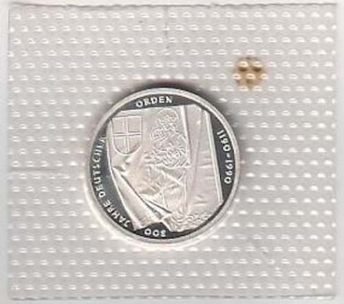 10 DM - 800 Jahre Deutscher Orden - 1990 PP - Polierte Platte in original Folie