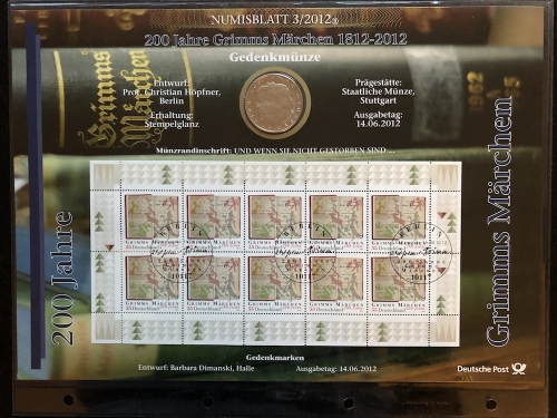 Numisblatt 3/2012 - 10 EURO - 200. Jahre Gebrüder Grimm