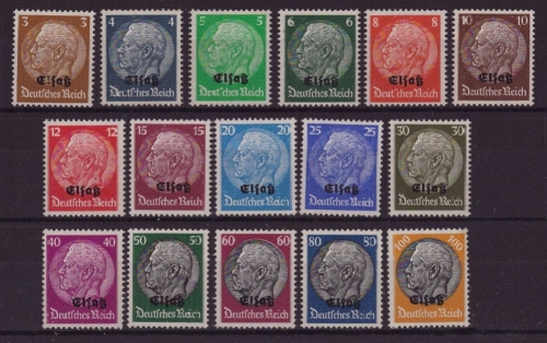 Deutsche Besetzung Elsaß Michel Nr. 1-16 postfrisch