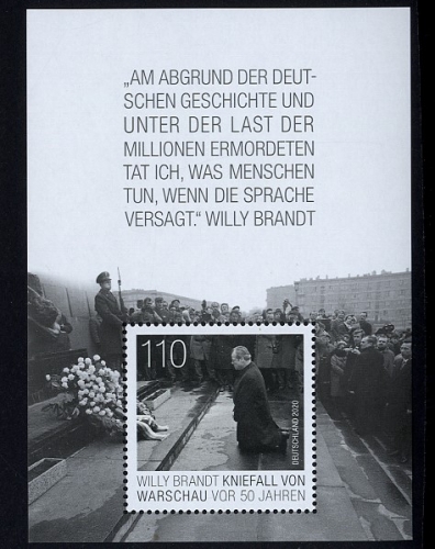 Bund, Block 87 postfrisch - Willi Brand Kniefall von Warschau