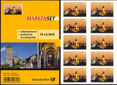 Bund, Folienblatt 25 postfrisch, MiNr. 2978 - Kaiserburg Nürnberg