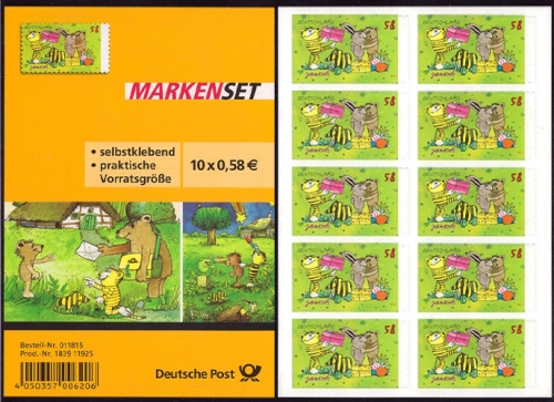 Bund, Folienblatt 28 postfrisch, MiNr. 2996 - Janosch: Ostern