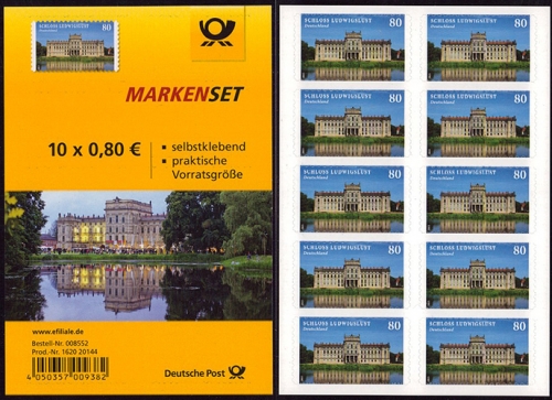 Bund, Folienblatt 43 postfrisch, MiNr. 3128 - Schloss Ludwigslust